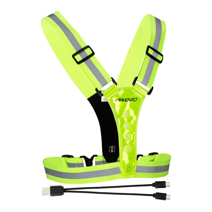 Avento Sport Veiligheidsvest - Oplaadbaar - USB-C - LED