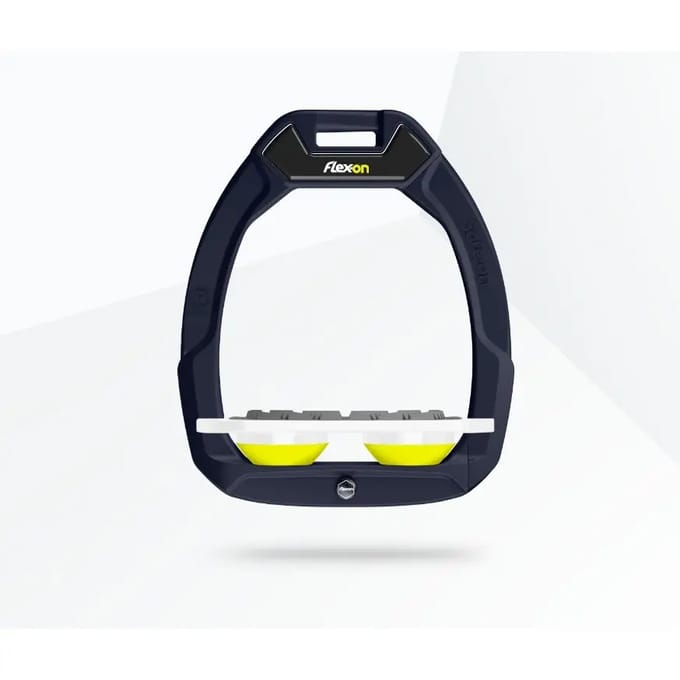 Veiligheidspaletten voor paardrijden Plat Grip Groen/Wit/Geel Flex-On Safe-On