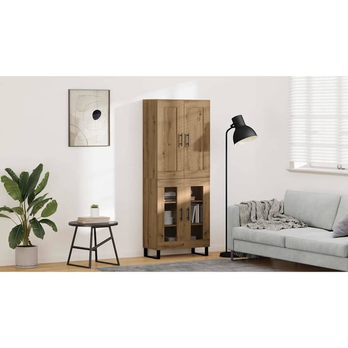 vidaXL - Highboard - 2 - st - Artisan - Eiken - 69,5 - x - 34 - x - 180 - cm