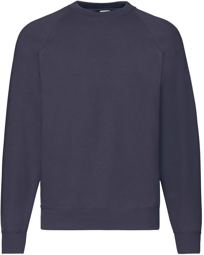 Sweatshirt Fruit Of The Loom Classic Raglan Volwassen Blauw - S