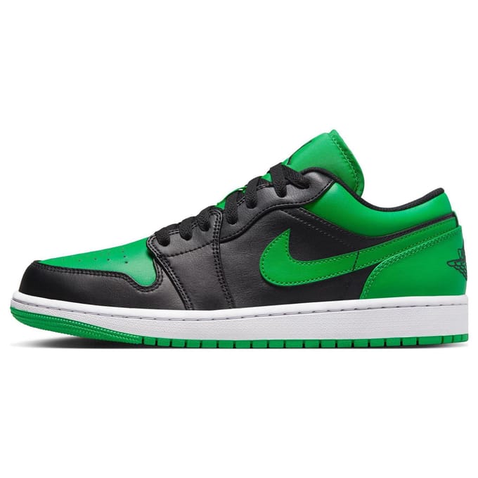 Air Jordan 1 Low Noir Lucky Vert Hommes Baskets Blanc 553558-065 40