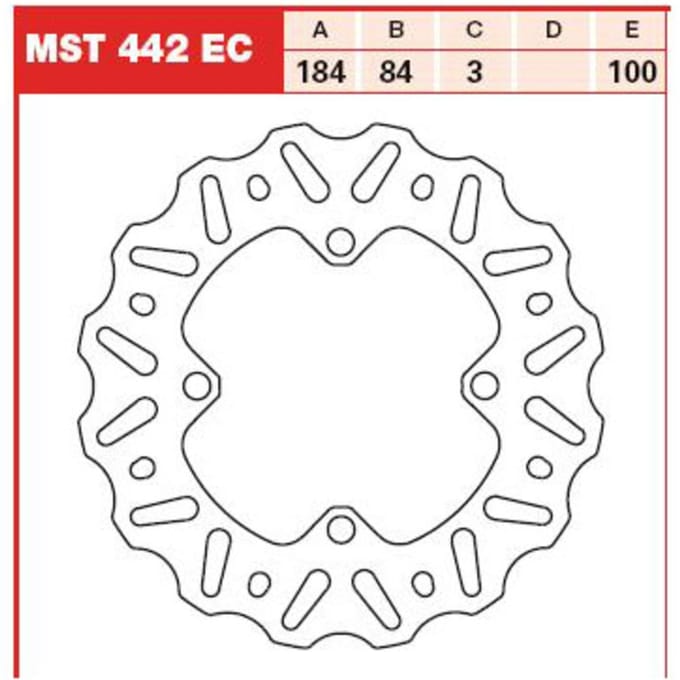 Remschijf TRW MST442EC, 1 Stuk