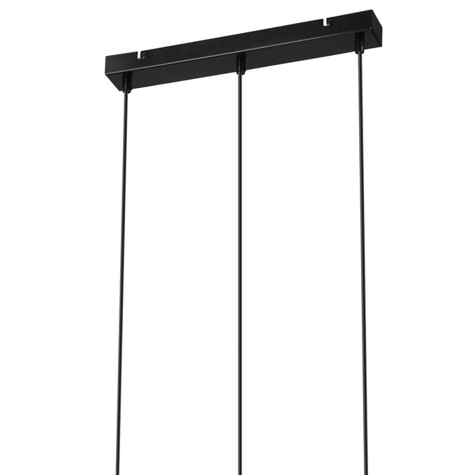 Envostar Lee hanglamp hout/zwart 3-lamps