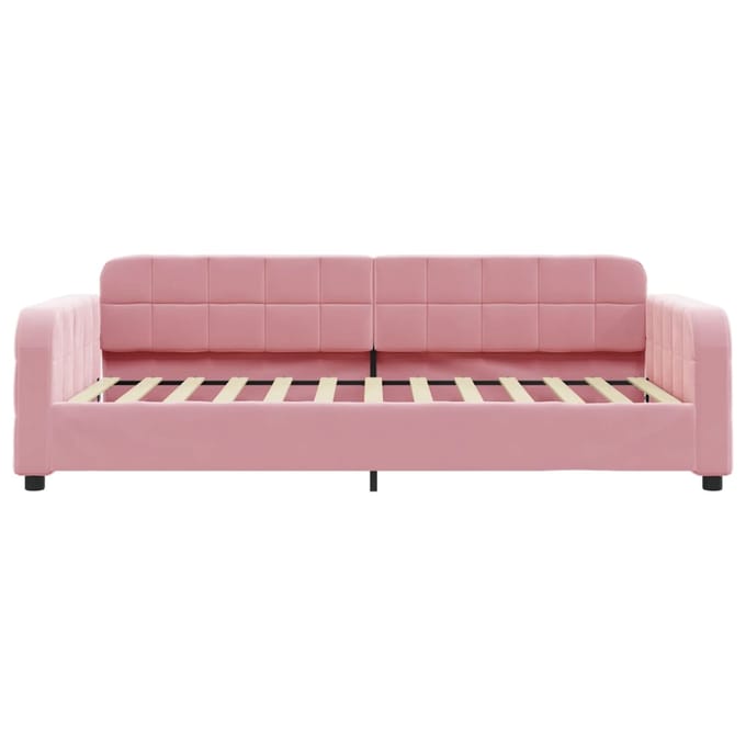 vidaXL - Slaapbank - 90x200 - cm - fluweel - roze
