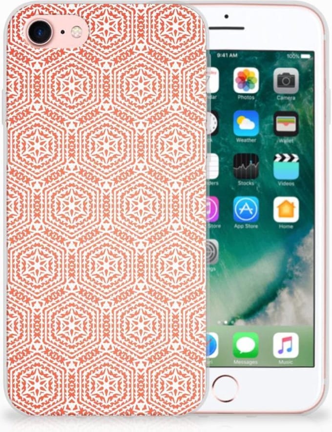 iPhone SE 2022 | SE 2020 | 8 | 7 TPU bumper Pattern Orange
