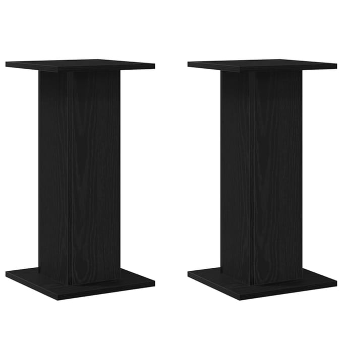 vidaXL Luidspreker standaards 2 st Zwart Eiken 30 x 30 x 60 cm