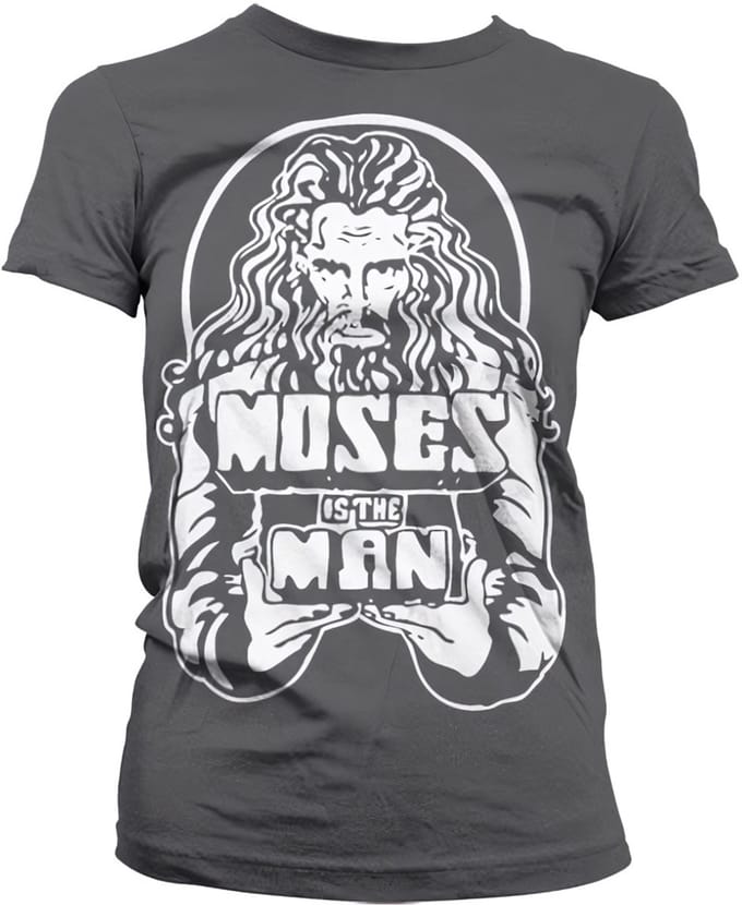 Hybris Dames T-shirt 'Moses Is The Man' Girly SH-5-15413-H10-8