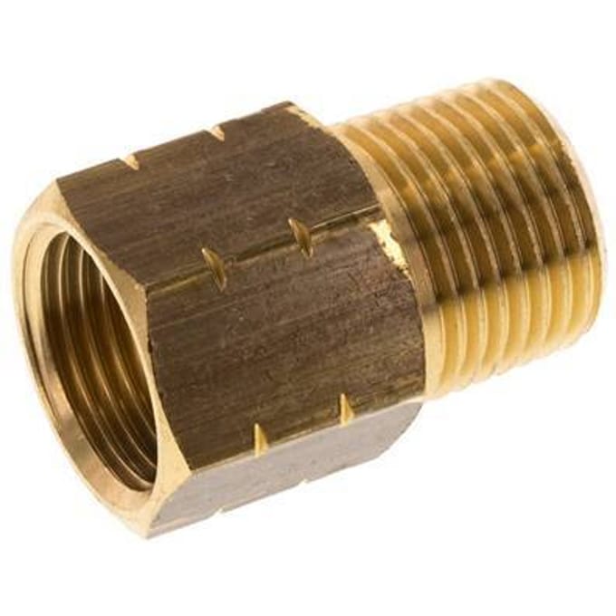 3/8'' NPT x G 3/8'' M/F Messing Verloopring 16 Bar - Hydrauliek