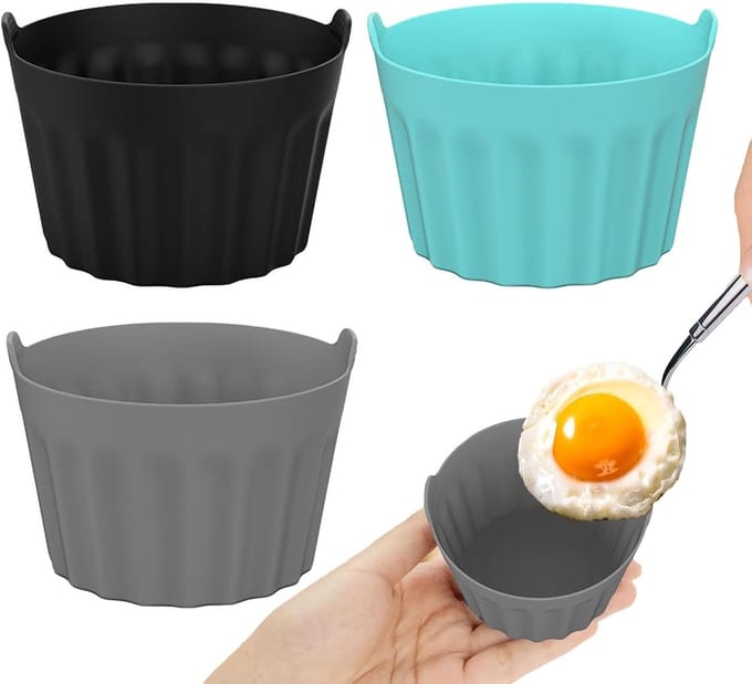 Eierkoker Set - Eierdopjes - Perfecte Eieren Koken - Hittebestendig Siliconen - 63 x 68 cm - Multi-kleur