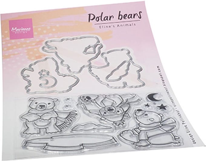 Marianne Design Clear stempels & dies Eline's ijsberen