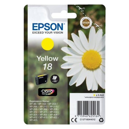 Epson Inktcartridge 18 Origineel Geel C 13 T 18044012