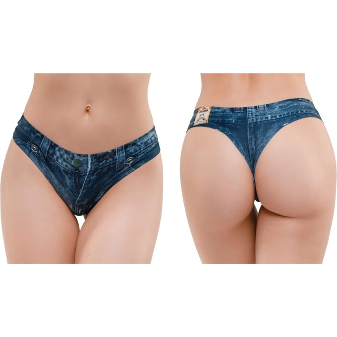M Memème String -S- JEANS DARK Multicolours