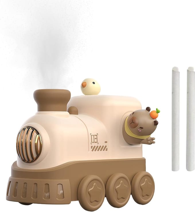 Luchtbevochtiger Trein - Koele Mist - Rustige Slaap - Stille Werking - 300 ml - Wit