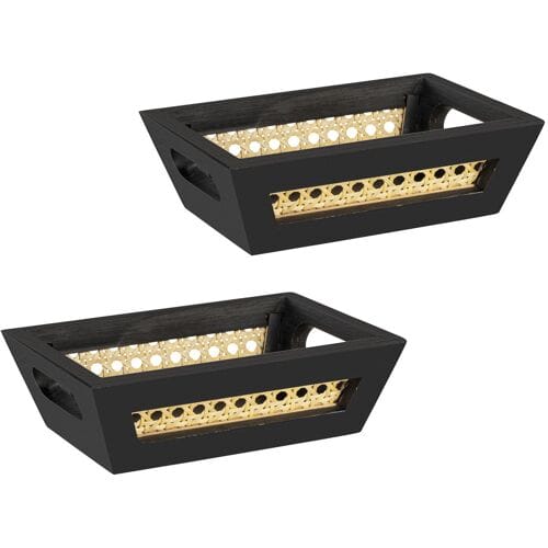 WENKO Opbergmand (Set van 2 manden S, zwart)