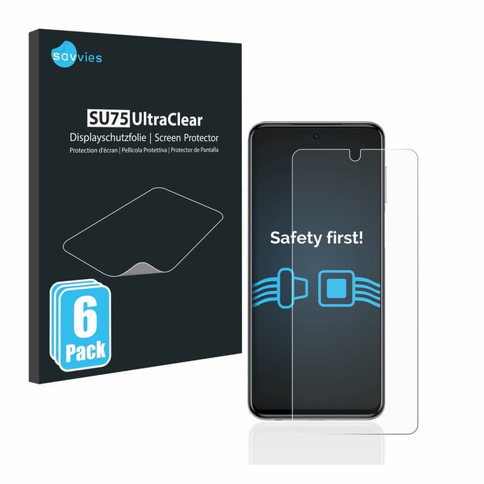 Savvies - Screenprotector voor Xiaomi Redmi Note 9S / 9 Pro - Folie Beschermfolie transparant 6 Stuks