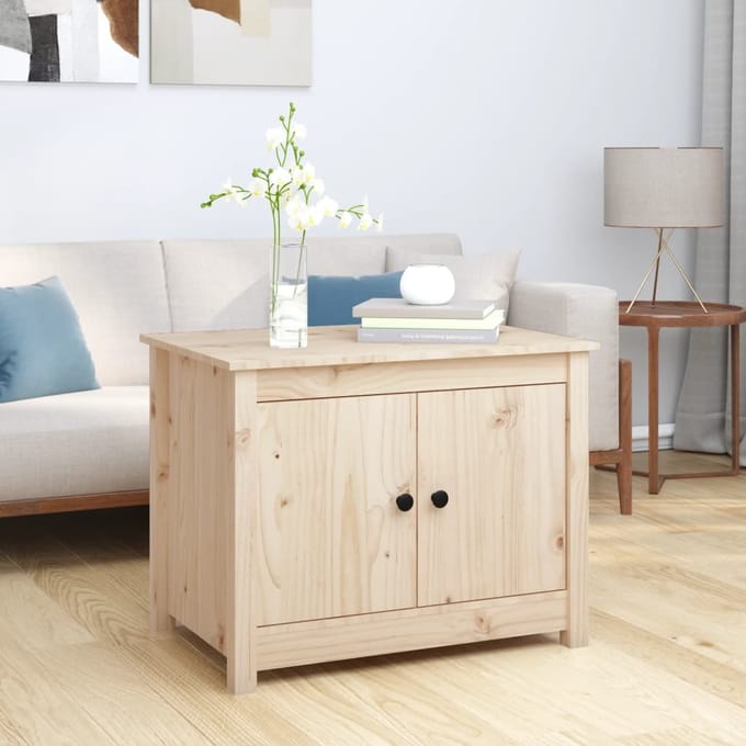 vidaXL - Salontafel - 71x49x55 - cm - massief - grenenhout