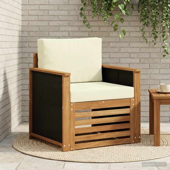 vidaXL - Buiten - Midden - Sofa - Naturel