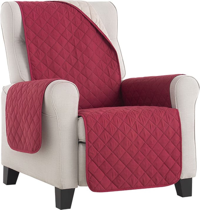 Duo quilt - Fauteuilbeschermer Rood - 55cm breed - Twee kanten te gebruiken - OekoTex keurmerk