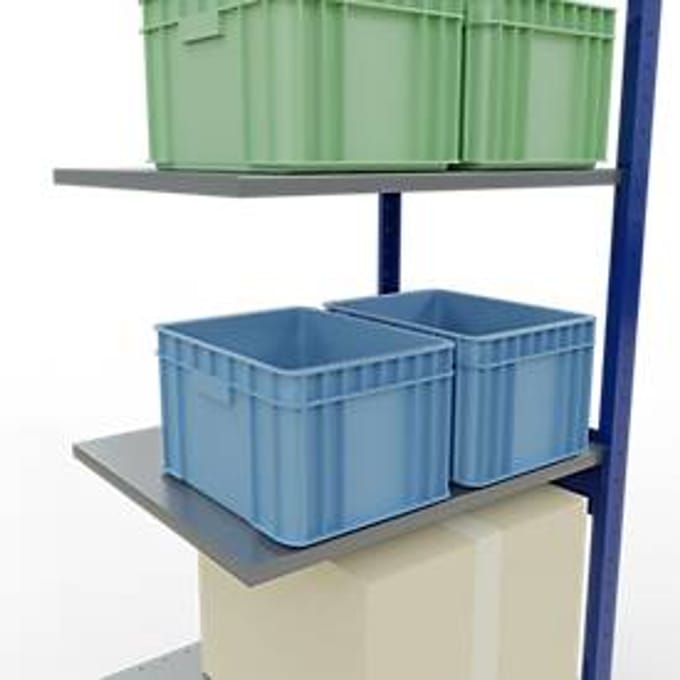 SCHULTE Lagertechnik - Boutloos erkersysteem - 2500x 750x600 mm, type 150 kg