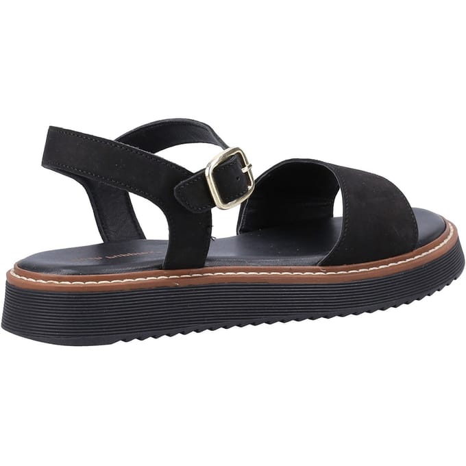 Hush Puppies Cassie Nubuck Dames Zwarte Sandalen