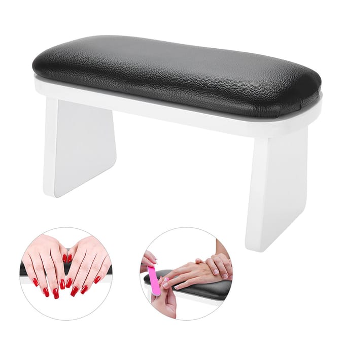 Nail Art Manicure Handsteun Kussen voor Armsteun Manicuresalon Zwart zwart