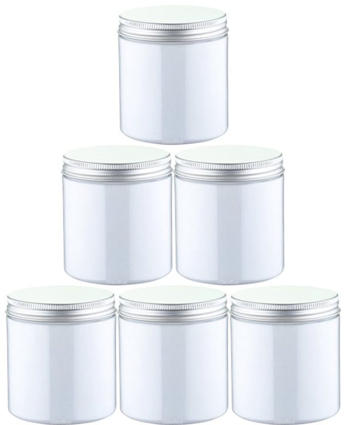 Scrubzout Perzik - 300 gram - Pot met aluminium deksel - set van 6 stuks - Hydraterende Lichaamsscrub