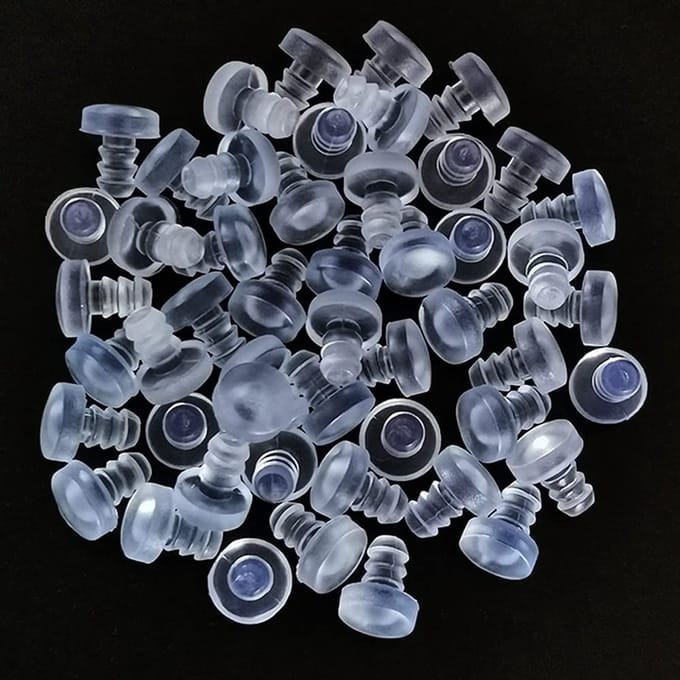 Glazen tafelbumpers 60 stuks - Transparante rubberen grepen