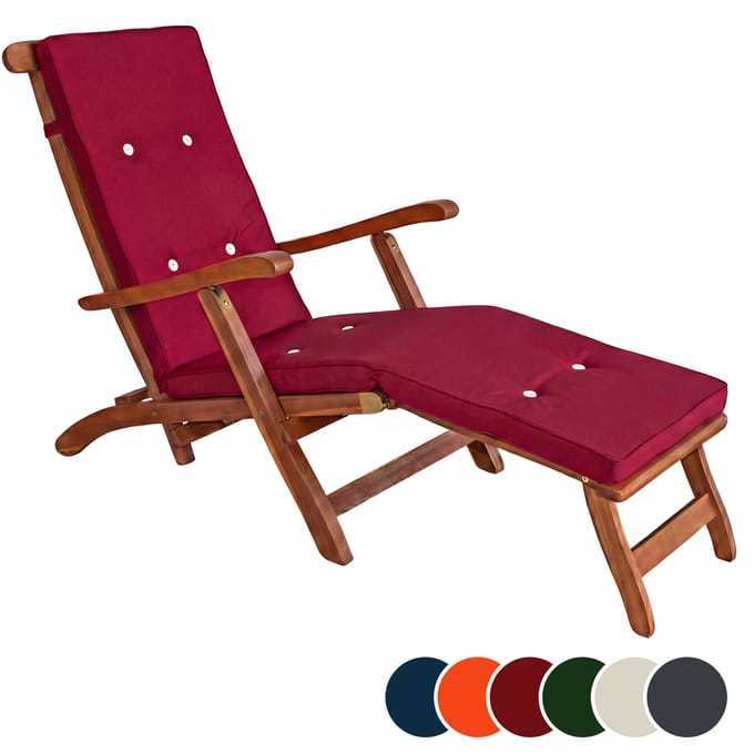 Detex Ligstoelkussen Rood 173x43x6cm