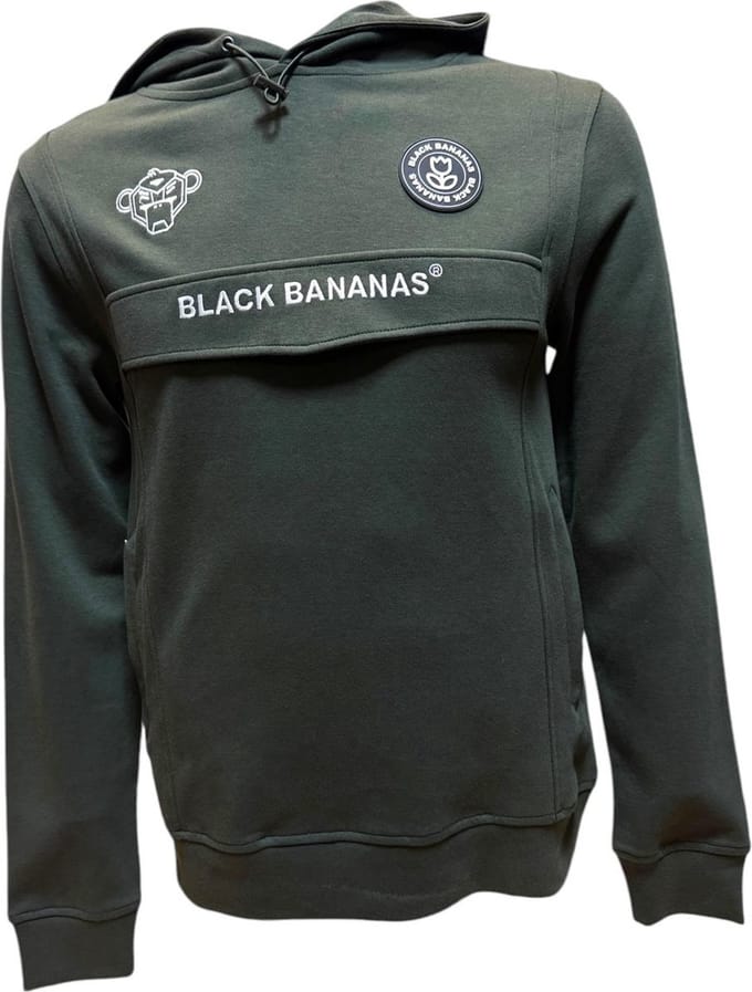 Black Bananas - Hoodie - Moss Green - Maat XS