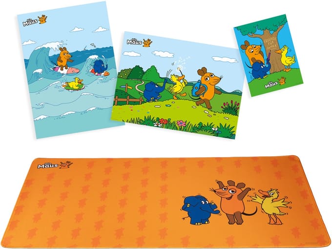 DieMaus - Bureabladbeschermer - Voor Kinderen - Incl. 3 Posters - Afneembaar