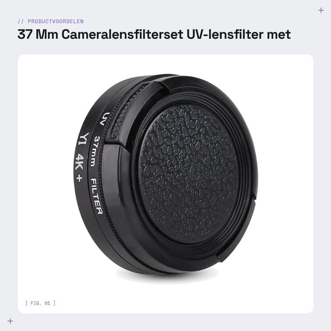 Vt Goods - 37 Mm Cameralensfilterset - UV-lensfilter met Beschermende