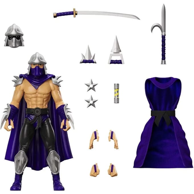 Teenage Mutant Ninja Turtles Ultimates Action Figure Shredder (Silver Armor) 18 cm