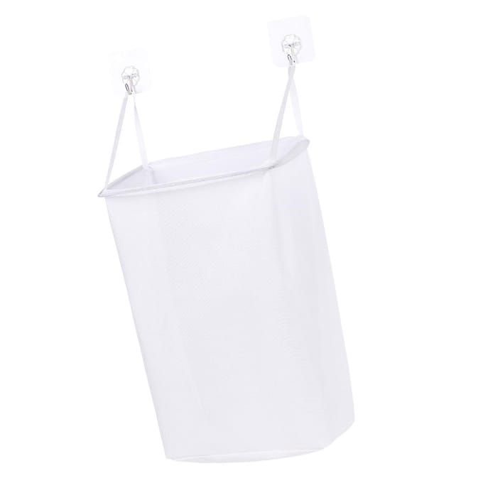 Aan de muur gemonteerde wasmand Ruime capaciteit Hoge draagkracht Zelfklevende wasmand voor white