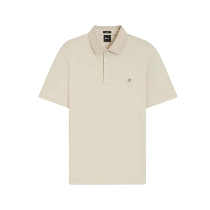 Boss Heren C-Parris Monogram Poloshirt (Beige)