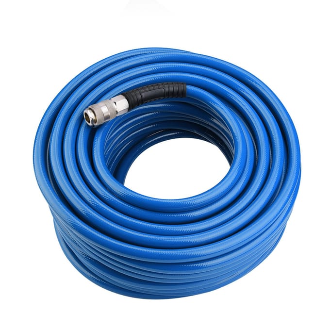 30M Blauwe Flexibele Pneumatische PVC Slang met Snelkoppeling voor Luchtcompressor gray