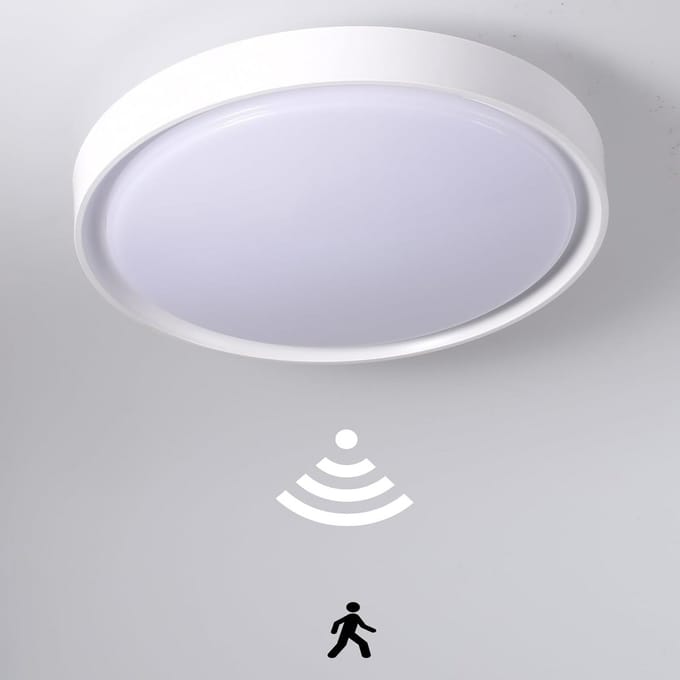 LED Plafondlamp met 5.8GHz Radarbewegingssensor en Schemerfunctie Warm Wit