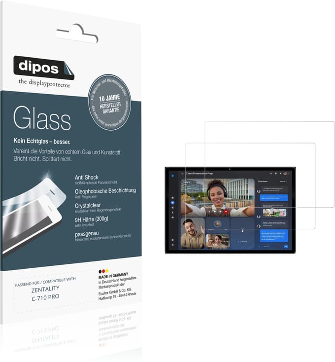 dipos – 2x Pantserfolie geschikt voor ZENTALITY C-710 PRO | 9H Screenprotector