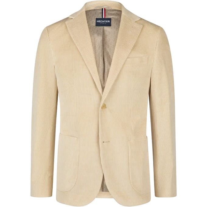 Bicolor stretch ribcord jasje Hechter Modern Fit