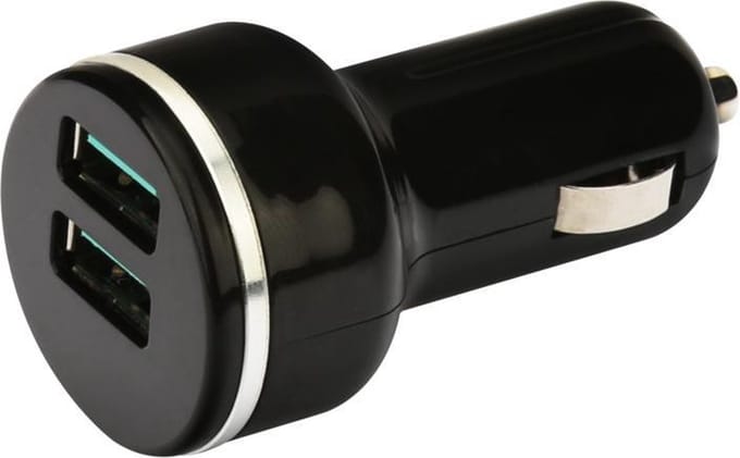 NÖRDIC CARC-N1007 Snelle Autolader 18W met 2x USB Quick Charger 3.0, zwart