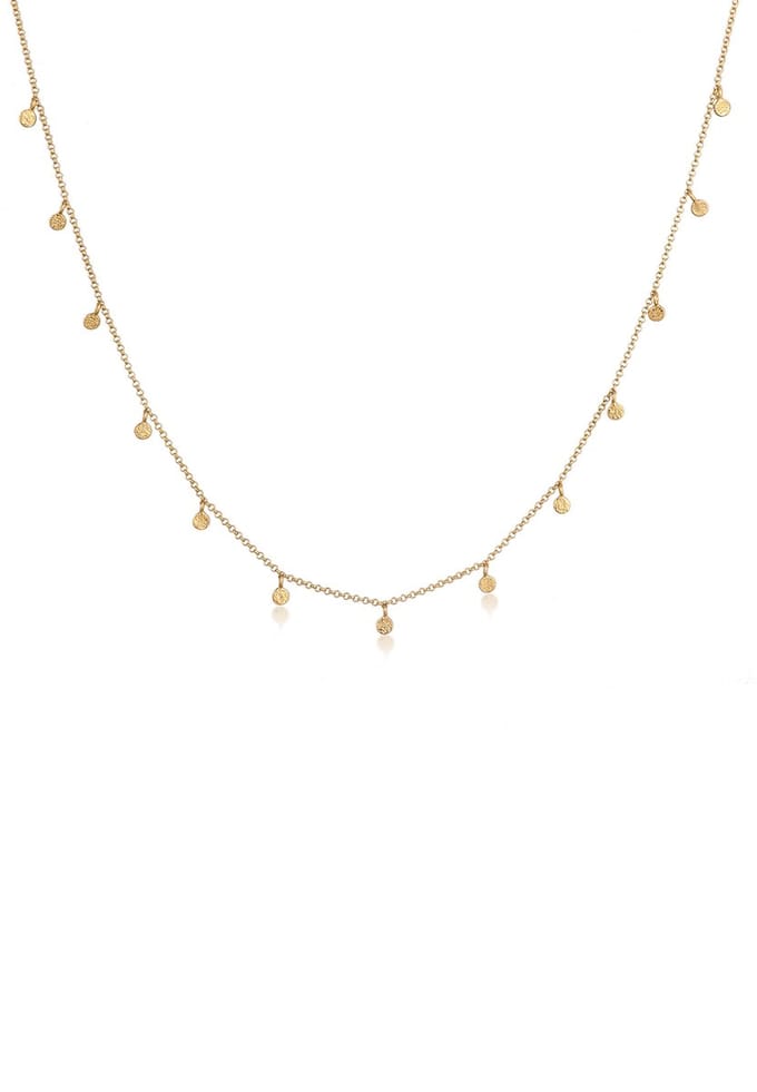Elli - Halsketting - Dames Plaatje Basis Mat in 925 Sterling Zilver - Dames