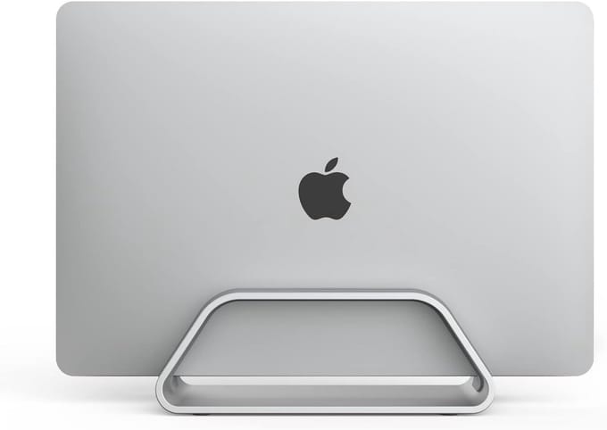 Famanu – Verticale laptopstandaard voor laptops - Aluminium Laptop Verticale Standaard - Zilver