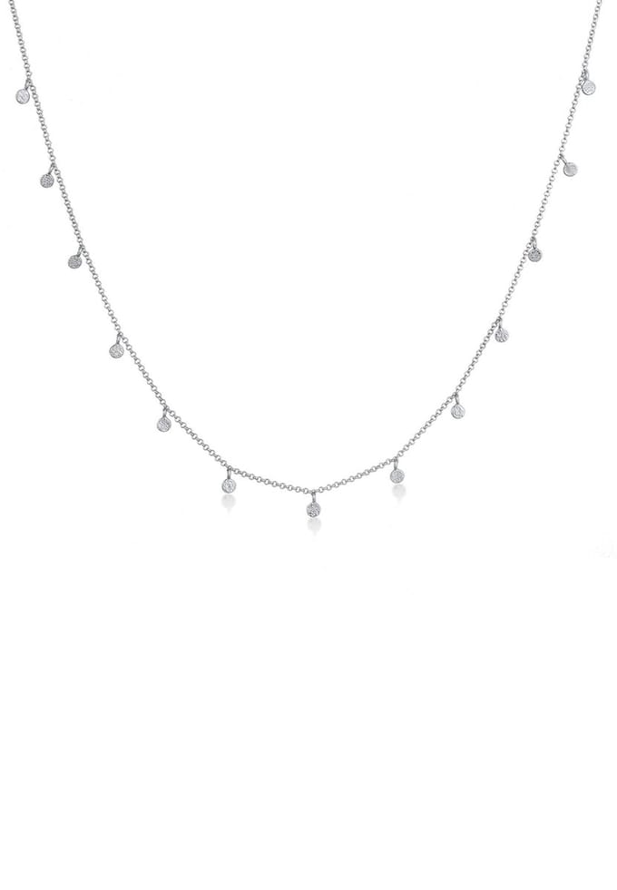 Elli - Halsketting - Dames Plaatje Basis Mat in 925 Sterling Zilver - Dames