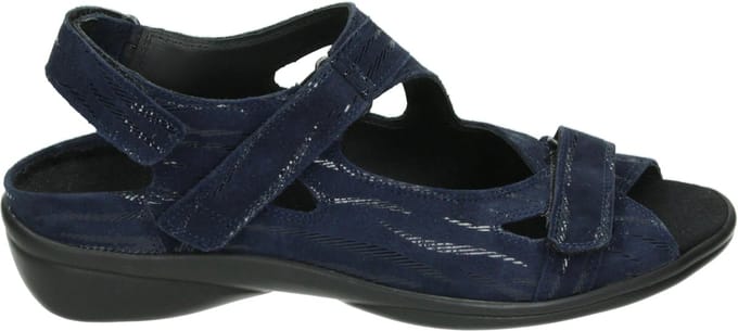 Durea 7258 E - Dames Platte sandalenDames Sandalen - Kleur: Blauw - Maat: 41