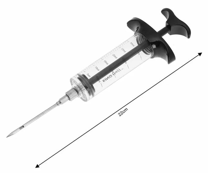 Kinghoff 3902 – Injectiespuit voor marineren vlees – 30 ml
