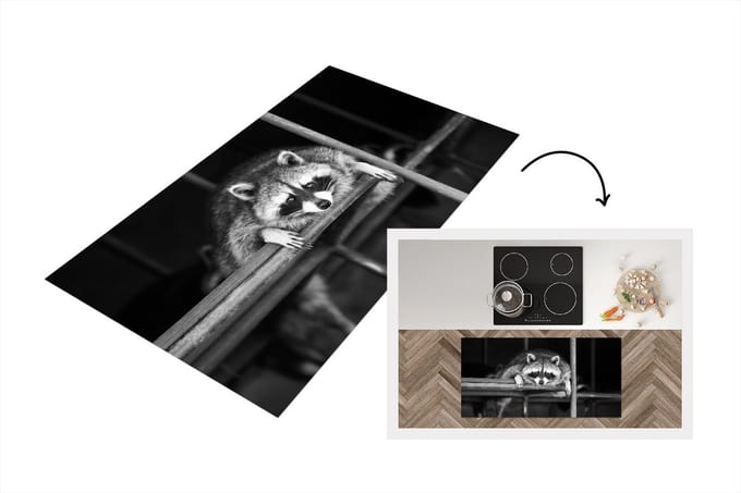 Keukenloper - Loper keuken - Wasbeer rust uit - 120x60 cm - Keukenloper vinyl