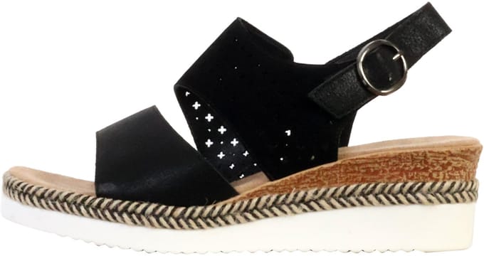 Sandalen met plateauzool en riempje