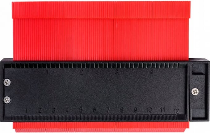 Multifunctionele contourmall - aftekenhulp - rood 12.5cm