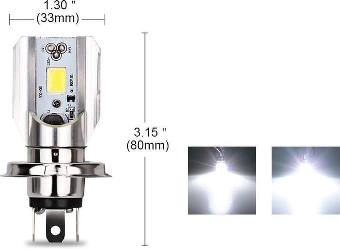 H4 Led HS1 lamp 6000k xenon white motor scooter super fel!
