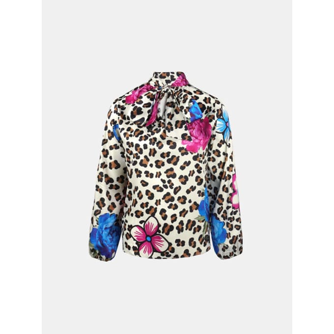 Mucho Gusto ® blouse innsbruck luipaard bloemenprint