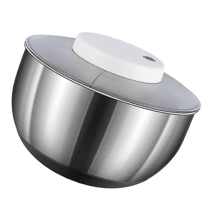 Elektrische Grote Slaspinner RVS 4500ml Efficiënte Slaspinner voor het Drogen van Bladsla gray
